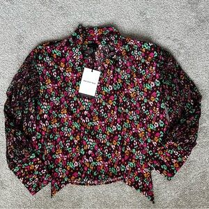 {Who What Wear} Leopard Print Blouse